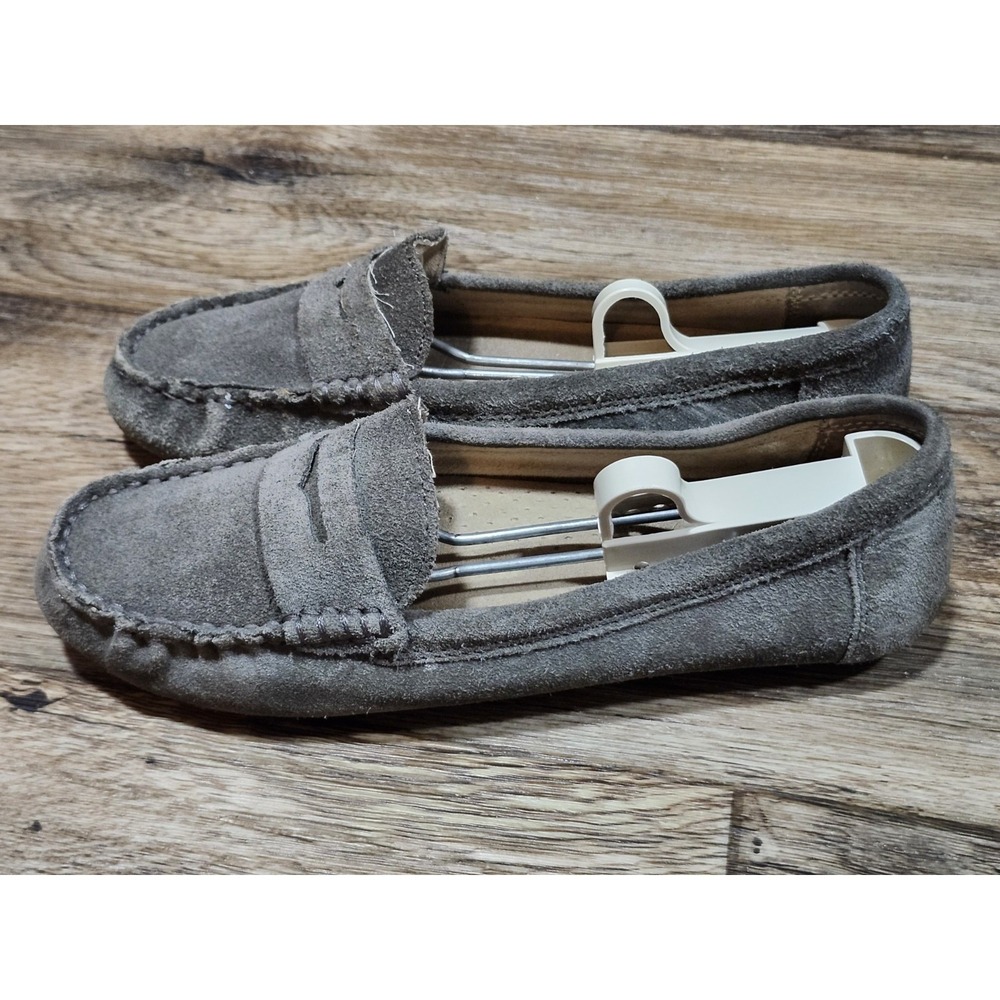 Suede Gray Womens Moccasins